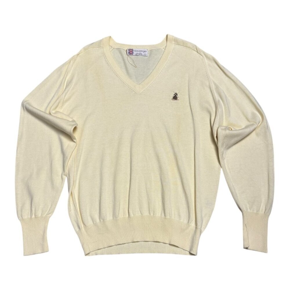 SLAZENGER Vintage 90s Deadstock Business Casual Knit Preppy Sweater Mens Large